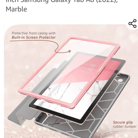Samsung Galaxy Tab A8 Protective Case - Pink - Picture 1 of 5
